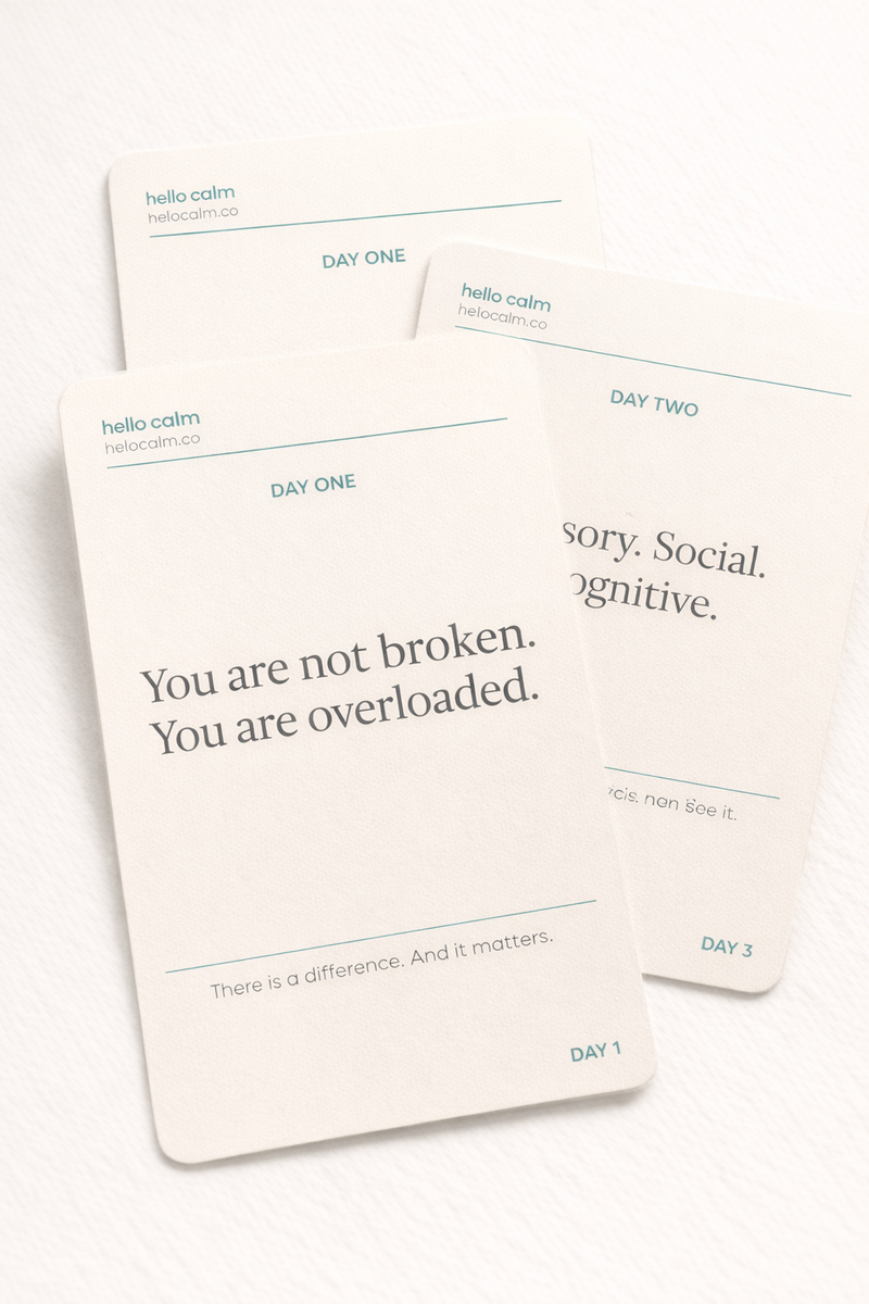 ADHD help for women quite focus system hello calm daily cards