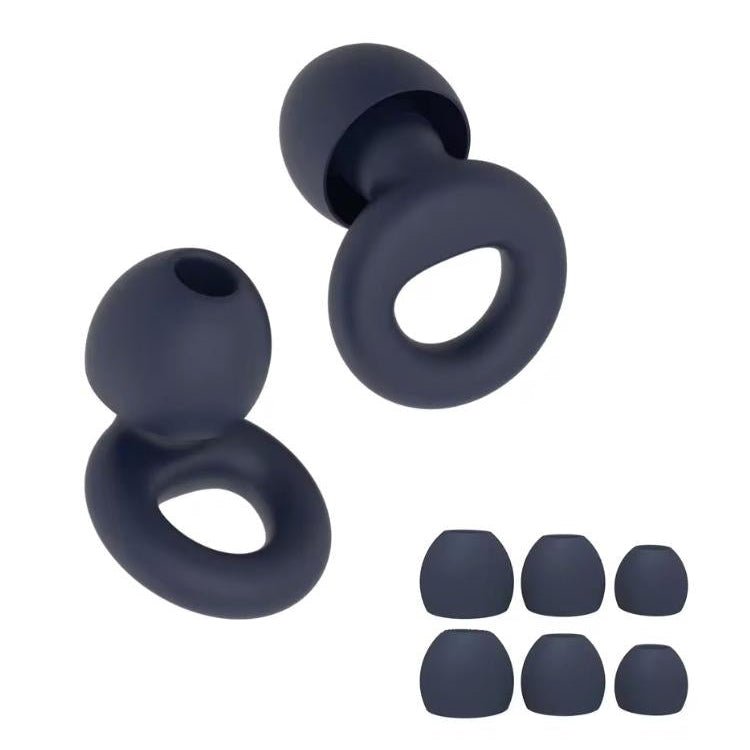 a set of hello calm sound reducing earplugs with three additional tip sizes