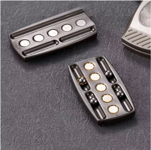 an image of the hello calm finger print slider adhd fidget toys open