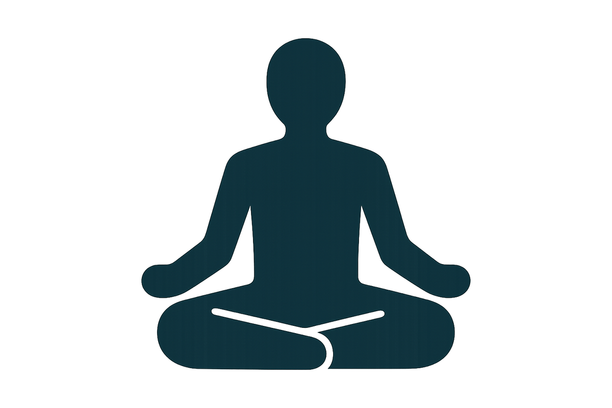 an icon of a person meditating-expressing peace