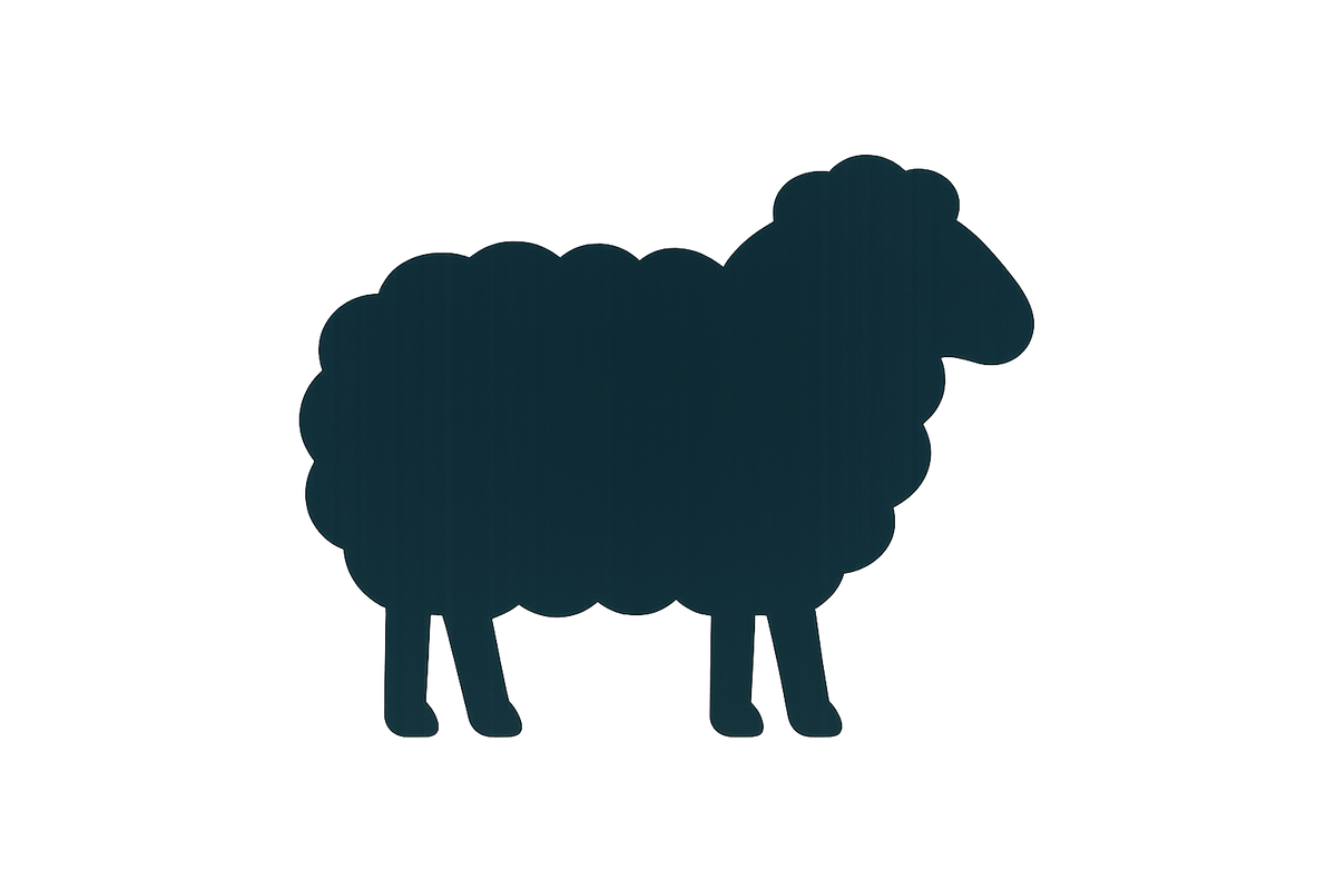 an icon of a sheep-expressing tranquility